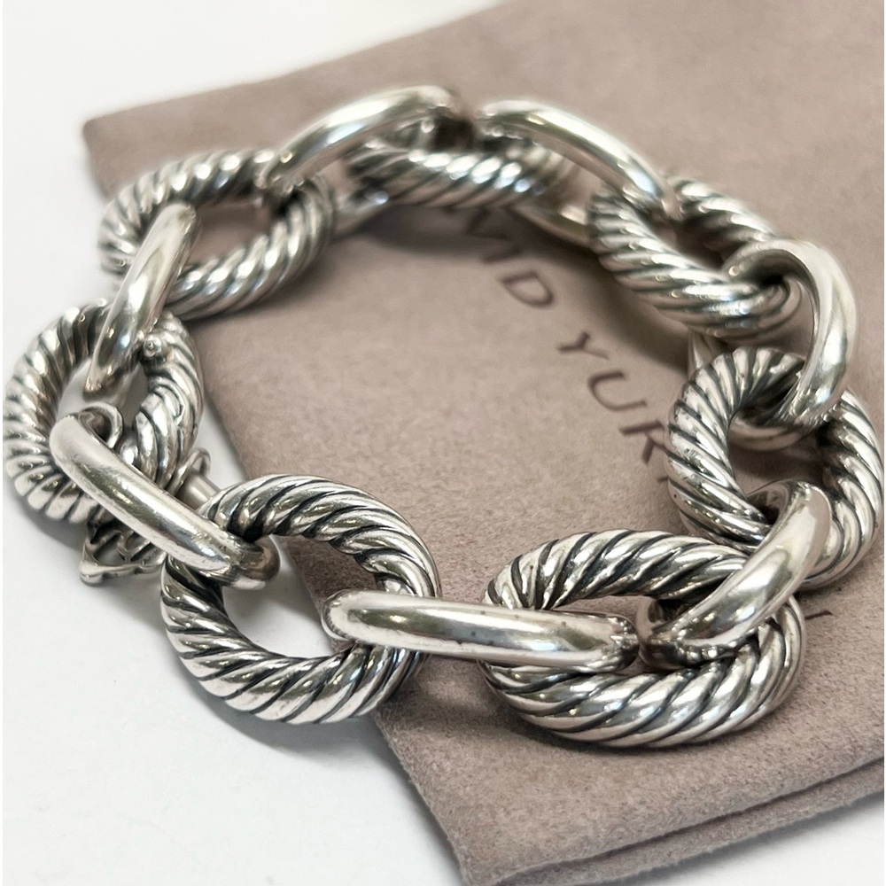 David Yurman Xtra Large Oval Link Chain Bracelet .925 - Picture 1 of 8